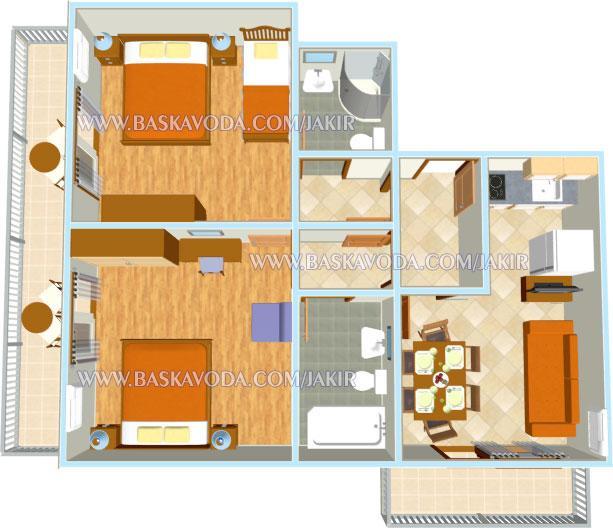 Apartman Jakir Baška Voda Esterno foto
